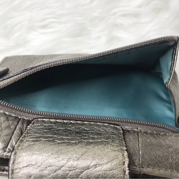 Coach Metallic Gold Leather Compact Wallet - Picture 10 of 16